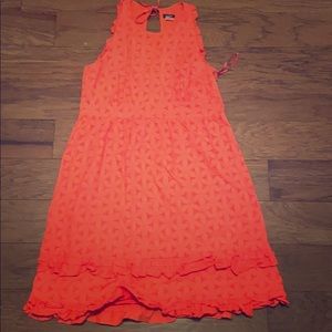 J Crew Key Hole Coral Shift Dress